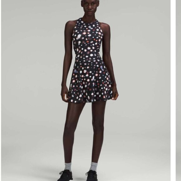 Lululemon Court Crush Tennis Dress NWT Haze Dot Inverse Orange Multi SIze 6 - Picture 4 of 11